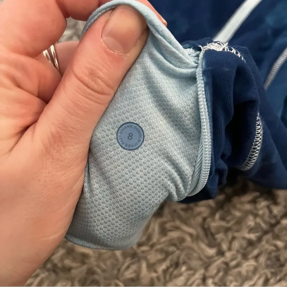 lululemon its rulu cropped half zip size 8